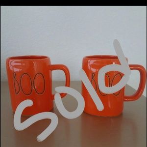 *Items have been sold *  Rae Dunn orange boo mugs